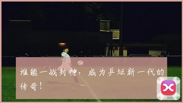 谁能一战封神，成为乒坛新一代的传奇！